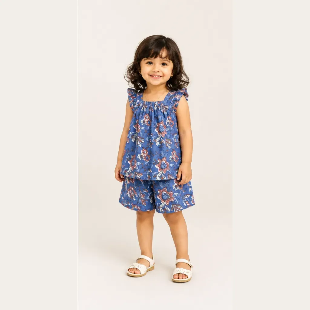 Cord set Girls Blue (2-3 years)